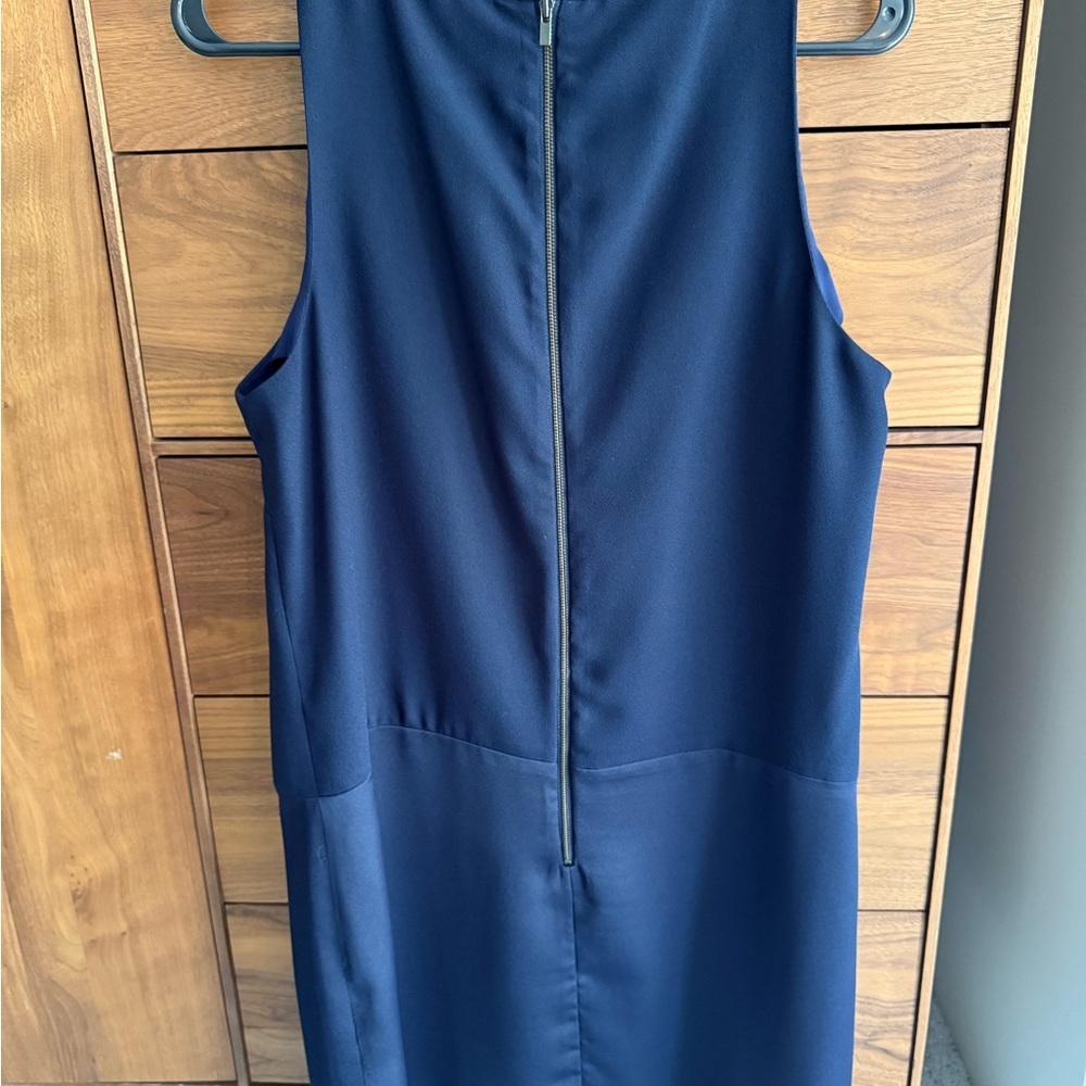 Banana Republic Crepe Swing Navy Dress Size‎ 12 - Picture 4 of 9